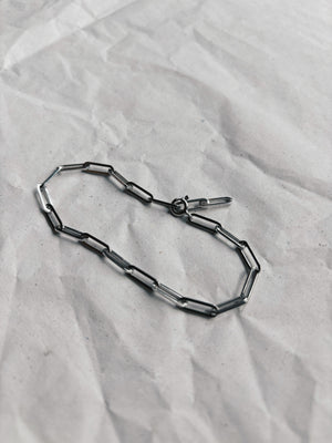 SS24 - Chunky Paperclip armband - Zilver