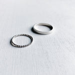 MINIMALsilver RING - twisted ring 925zilver OF 18k verguld