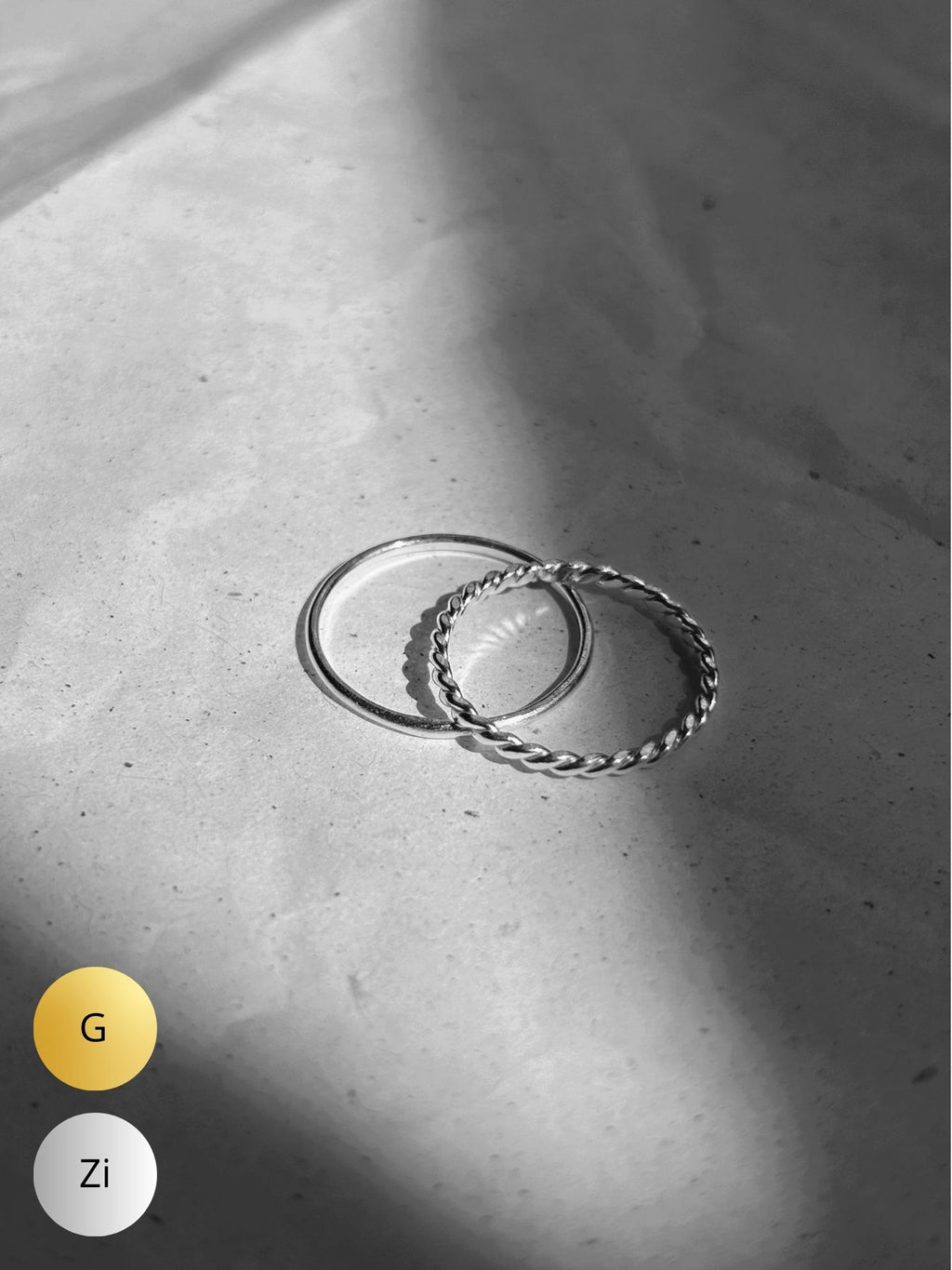 SS24 - TWIST & ROUND ringenset / 2delige set (Zilver of Verguld)