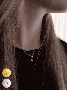 CAPSULE LETTER COLLECTION - Fijne ketting & Letter (Zilver of Verguld)
