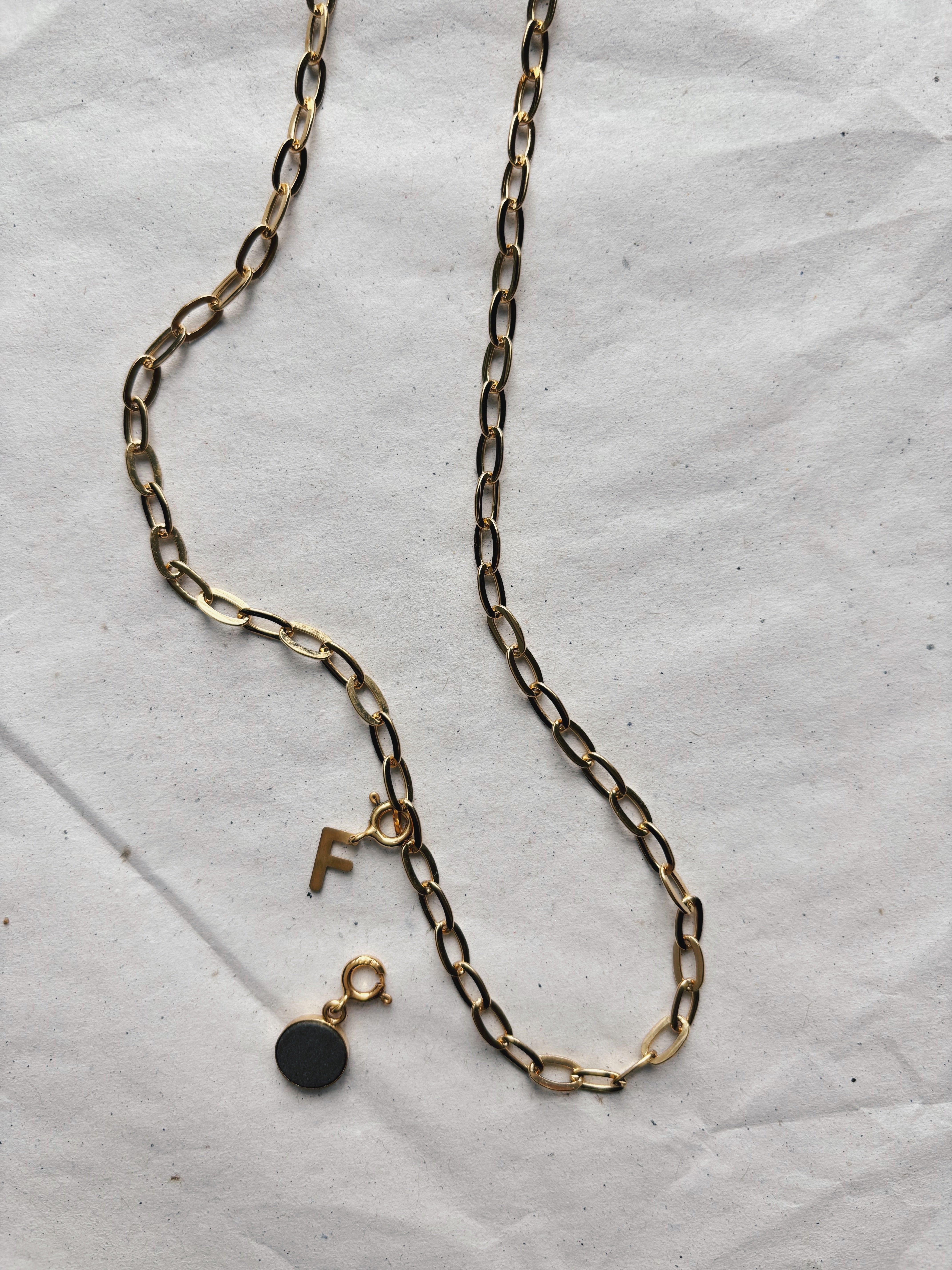 CAPSULE LETTER COLLECTION - Andere Schakelkettingen / Combi met losse lettertjes (Zilver of Verguld)