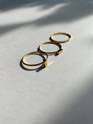 SS'23 - Ringset DOT.BARS / 3-delige set (Zilver of Verguld)