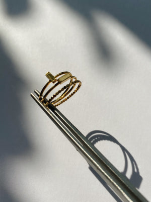SS'23 - Ringset DOT.BARS / 3-delige set (Zilver of Verguld)