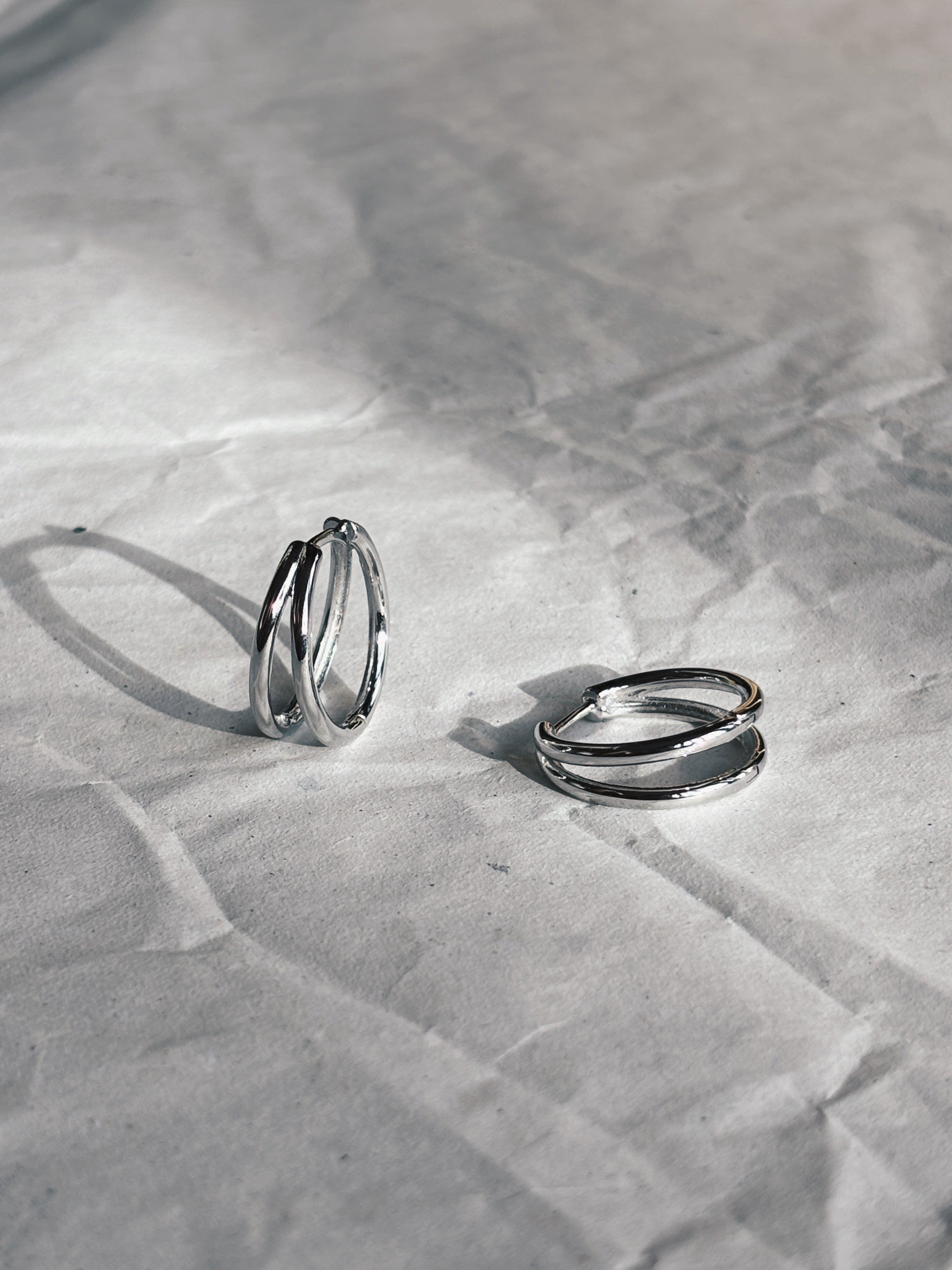 FW25 - Double HOOPS  (Zilver of Verguld) (Pre-Order)