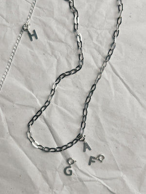 CAPSULE LETTER COLLECTION - Andere Schakelkettingen / Combi met losse lettertjes (Zilver of Verguld)