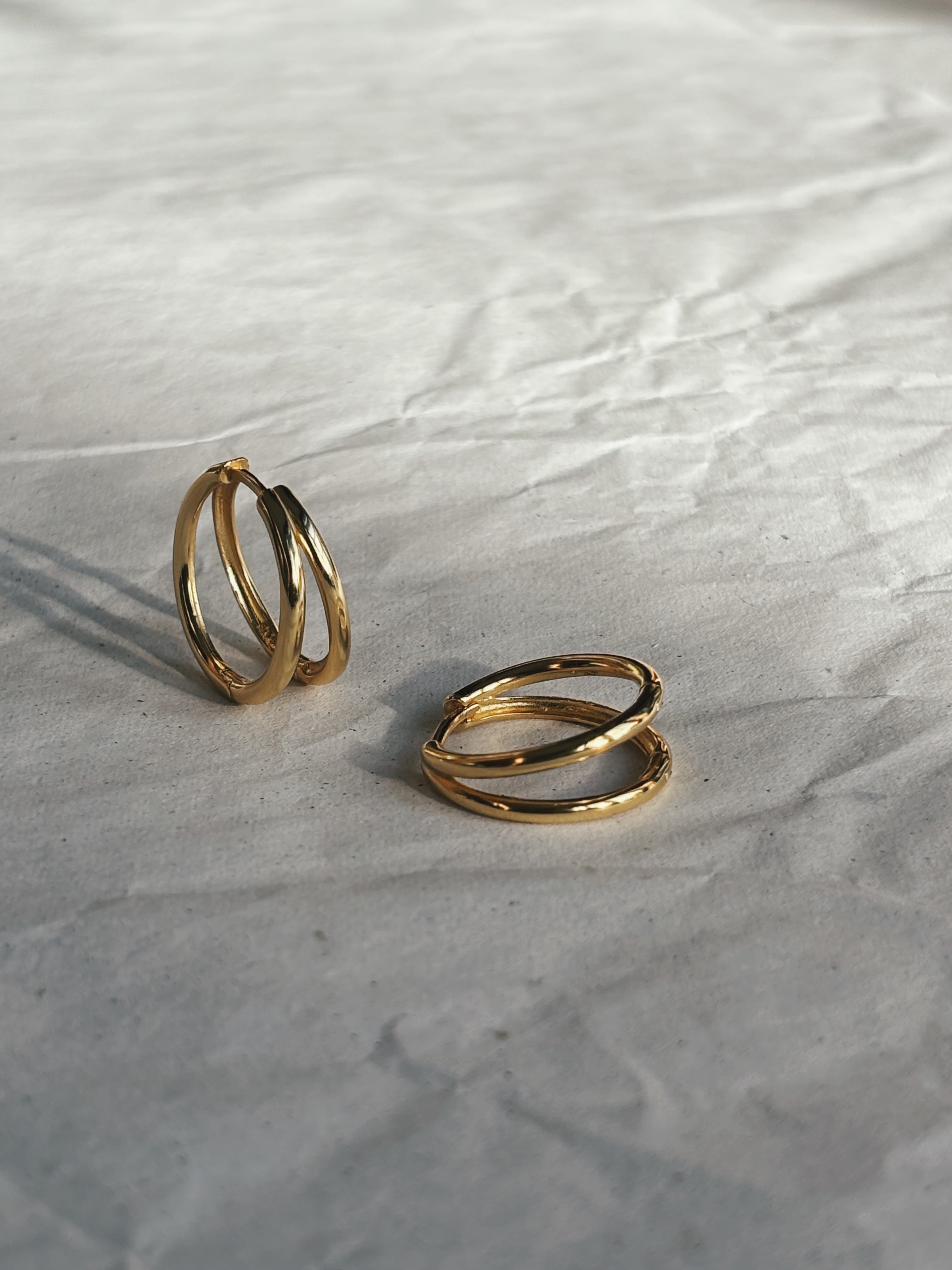 FW25 - Double HOOPS  (Zilver of Verguld) (Pre-Order)