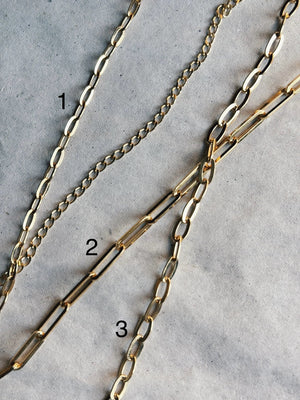 CAPSULE LETTER COLLECTION - ARMBAND _ Type Schakelkettingen / Combi met losse lettertjes (Zilver of Verguld)