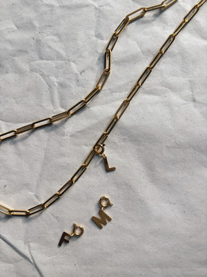 CAPSULE LETTER COLLECTION - Andere Schakelkettingen / Combi met losse lettertjes (Zilver of Verguld)