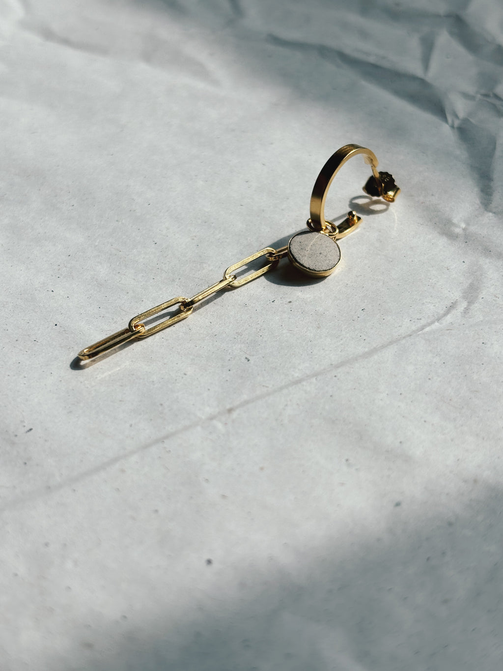 SS24 - (PRE-ORDER / eind febr) Modulaire Creole SINGLE EARRING - Verguld of Zilver