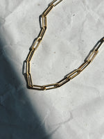 SS24 - Chunky Paperclip halsketting - Verguld (optie hangertjes)