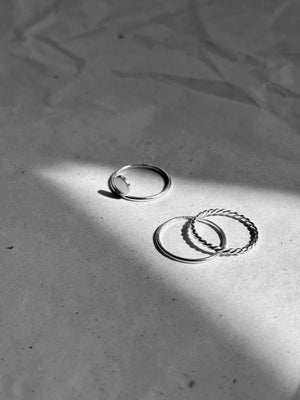 SS24 - DOT, TWIST & ROUND ringenset / 3-delige set  (Zilver of Verguld)
