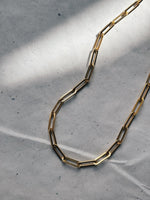 SS24 - Chunky Paperclip halsketting - Verguld (optie hangertjes)