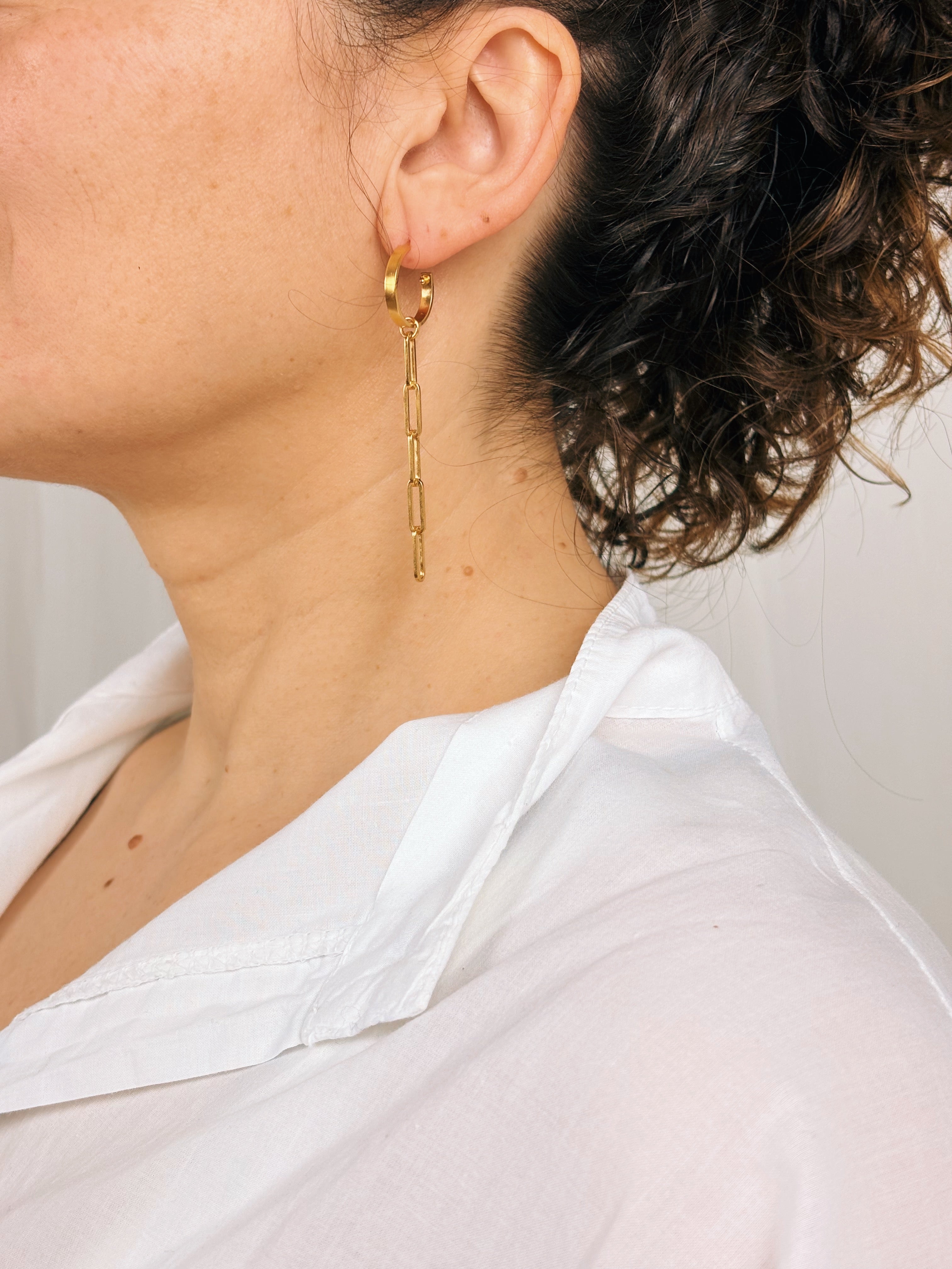SS24 - (PRE-ORDER / eind febr) Modulaire Creoles / BOX N°2 (Asymmetrisch paar) - Verguld