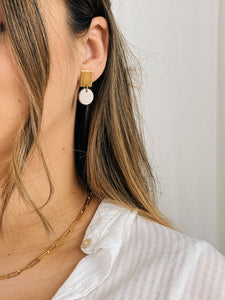 SS24 - Earring Gold & SandGrey - Verguld/Zilver