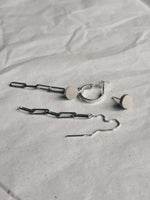 SS24 - (PRE-ORDER / eind febr) Modulaire Creoles / BOX N°2 (Asymmetrisch paar) - Zilver