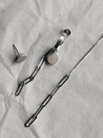 SS24 - (PRE-ORDER / eind febr) Modulaire Creoles / BOX N°2 (Asymmetrisch paar) - Zilver