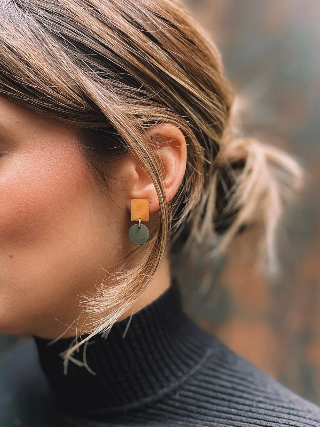 Earring Gold & Green