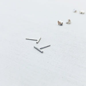 BASIC - oorbellen - simple bar - 925zilver