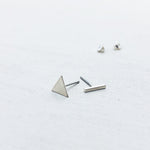 BASIC - oorbellen - triangle/bar - 925zilver