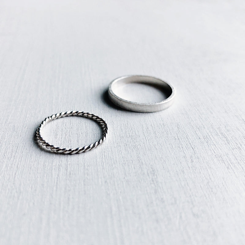 MINIMALsilver RING - twisted ring 925zilver