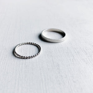 MINIMALsilver RING - twisted ring 925zilver