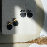 LIMITED PIECES - Cut Round / Moon - Zwart porselein/gold