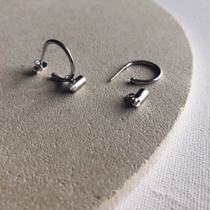 SS'22 - Modulaire Set Creoles/Black - zilver